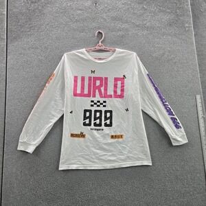 Juice Wrld Men Shirt LARGE White Graphic 999 Club Motorsports Streetwear